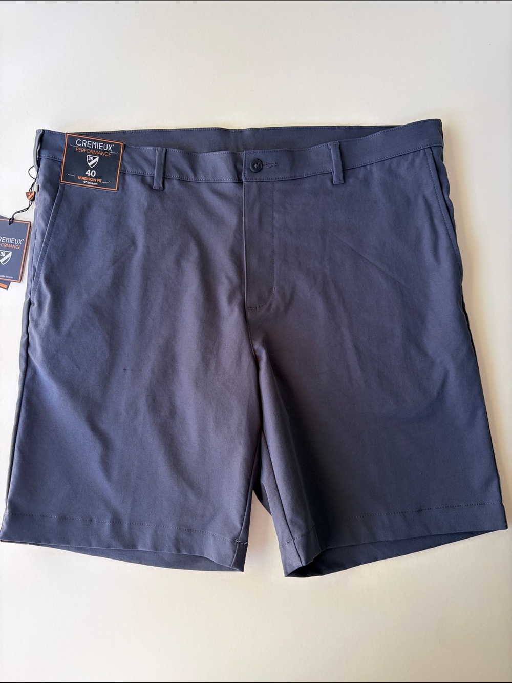 Cremieux Men’s Performance 9” Madison Fit Shorts Size 40 Navy